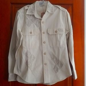 NWT Polo Ralph Lauren beaded western shirt